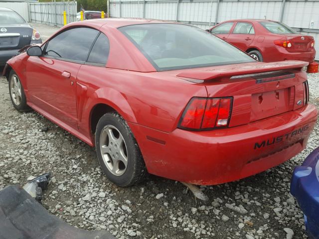 1FAFP40664F139267 - 2004 FORD MUSTANG RED photo 3