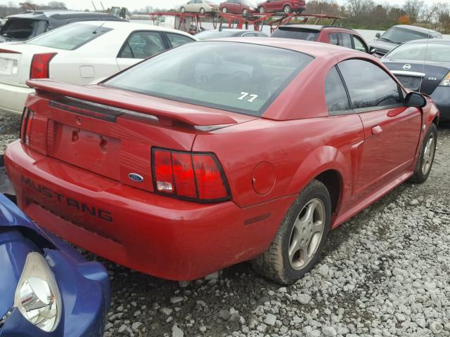 1FAFP40664F139267 - 2004 FORD MUSTANG RED photo 4