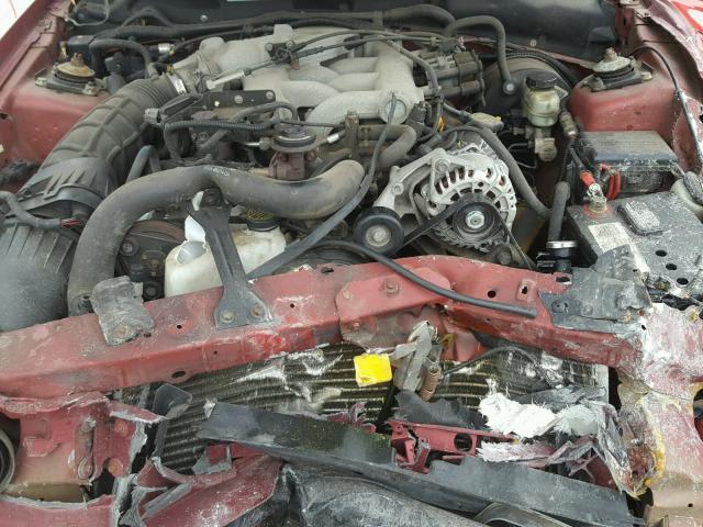 1FAFP40664F139267 - 2004 FORD MUSTANG RED photo 7