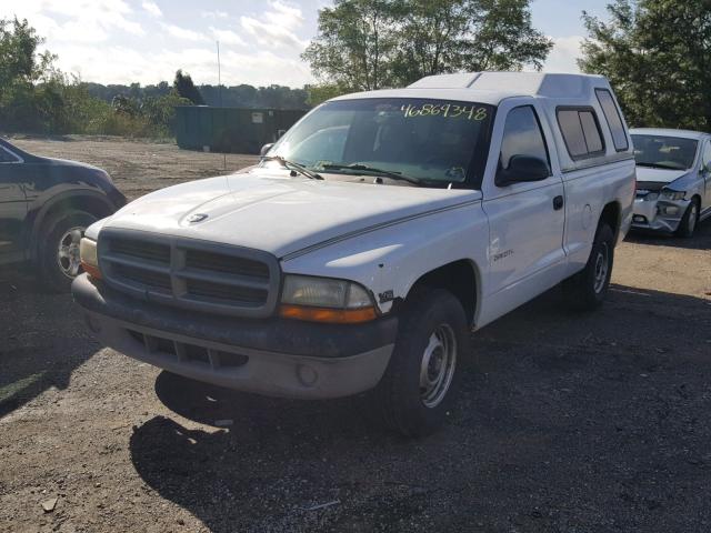 1B7FL26X0YS739614 - 2000 DODGE DAKOTA WHITE photo 2