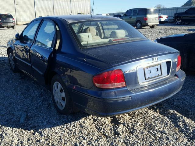 KMHWF25H15A163448 - 2005 HYUNDAI SONATA GL BLUE photo 3