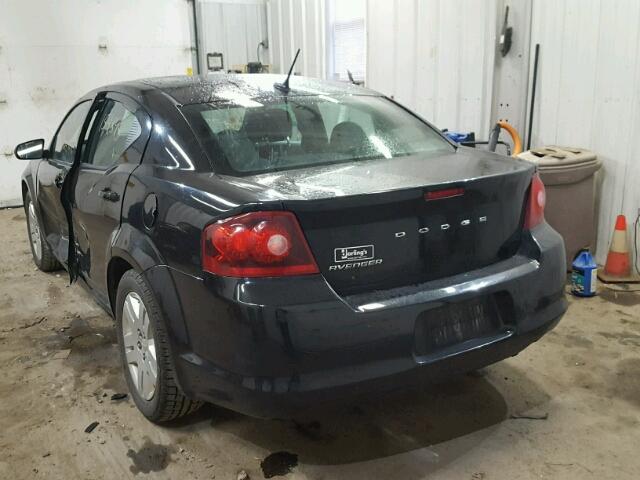 1B3BD4FBXBN598800 - 2011 DODGE AVENGER EX BLACK photo 3