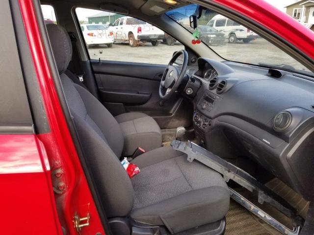 KL1TD55677B132402 - 2007 CHEVROLET AVEO BASE Czerwony zdjęcie 5