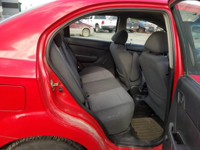 KL1TD55677B132402 - 2007 CHEVROLET AVEO BASE Czerwony zdjęcie 6