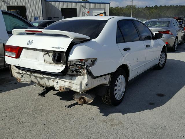 1HGCM55114A177593 - 2004 HONDA ACCORD DX WHITE photo 4