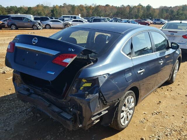 3N1AB7AP7EL696338 - 2014 NISSAN SENTRA S BLUE photo 4