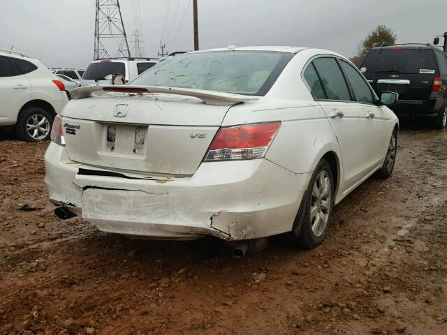 1HGCP36839A017973 - 2009 HONDA ACCORD EXL WHITE photo 4