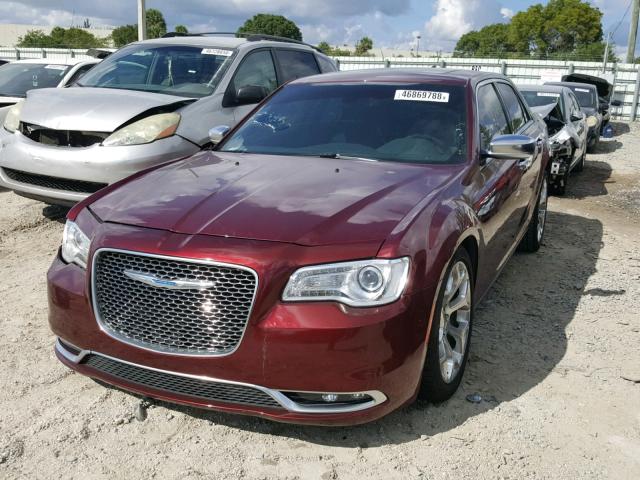 2C3CCAPG5HH661354 - 2017 CHRYSLER 300C PLATI RED photo 2