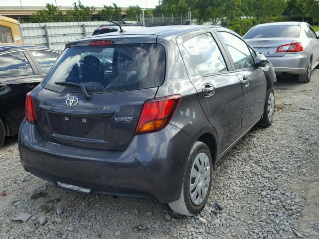 VNKKTUD37HA072998 - 2017 TOYOTA YARIS L GRAY photo 4