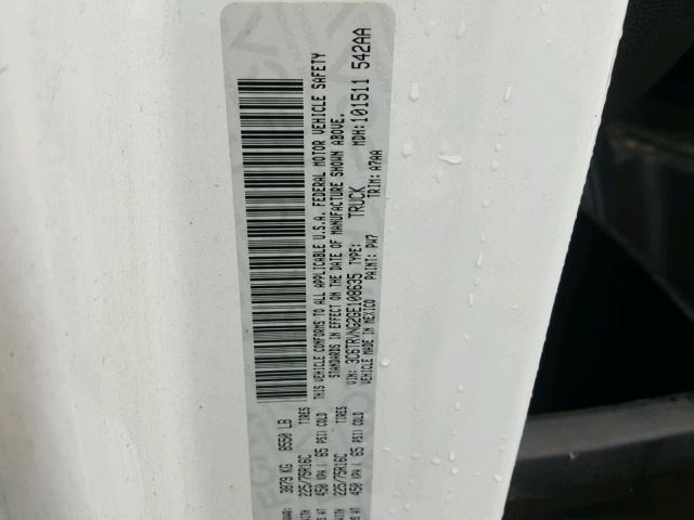 3C6TRVNG2GE108635 - 2016 RAM PROMASTER WHITE photo 10