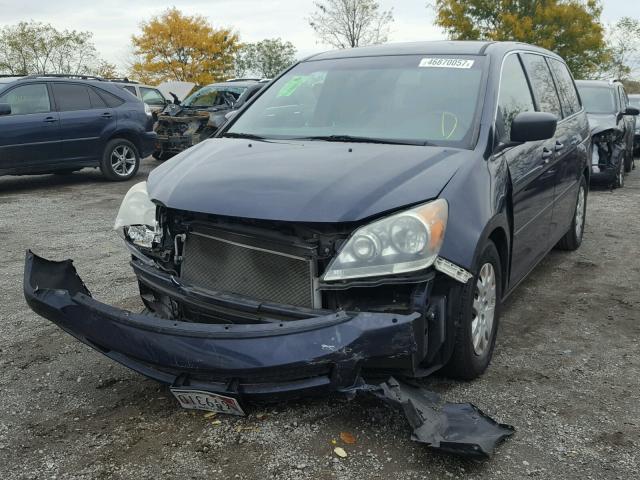 5FNRL38258B098297 - 2008 HONDA ODYSSEY LX BLUE photo 2