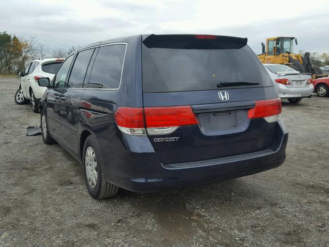 5FNRL38258B098297 - 2008 HONDA ODYSSEY LX BLUE photo 3