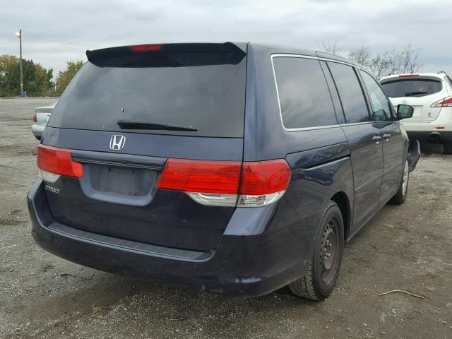 5FNRL38258B098297 - 2008 HONDA ODYSSEY LX BLUE photo 4