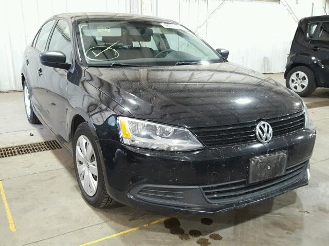 3VW2K7AJ8CM387155 - 2012 VOLKSWAGEN JETTA BASE BLACK photo 1