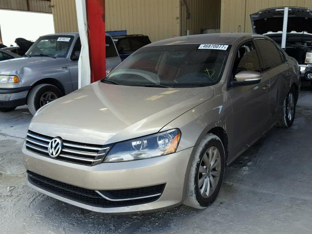 1VWAT7A30FC030312 - 2015 VOLKSWAGEN PASSAT S TAN photo 2