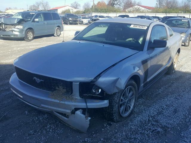 1ZVFT80N755145975 - 2005 FORD MUSTANG SILVER photo 2