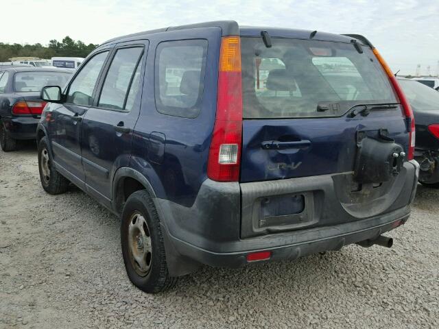 JHLRD68403C014279 - 2003 HONDA CR-V LX BLUE photo 3