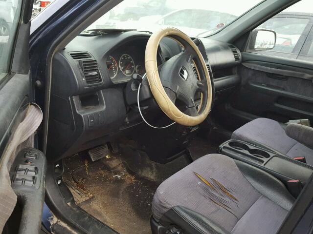 JHLRD68403C014279 - 2003 HONDA CR-V LX BLUE photo 9