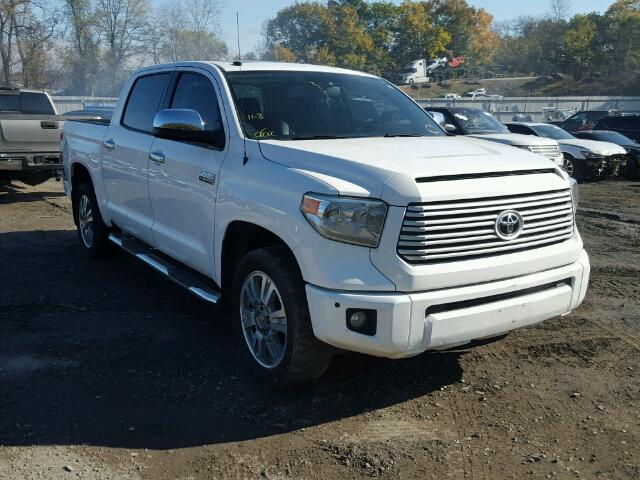 5TFGY5F13EX158514 - 2014 TOYOTA TUNDRA CRE WHITE photo 1