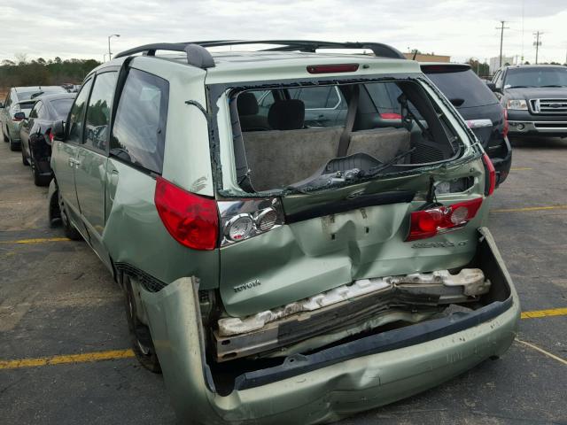 5TDZK23C18S103178 - 2008 TOYOTA SIENNA CE GREEN photo 3