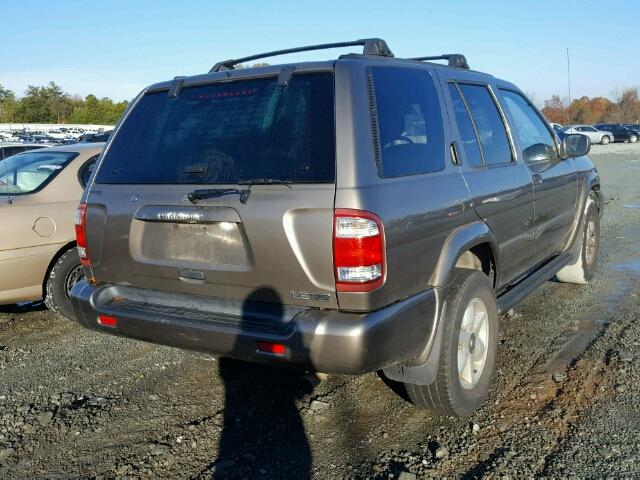 JN8DR09Y61W588358 - 2001 NISSAN PATHFINDER GOLD photo 4