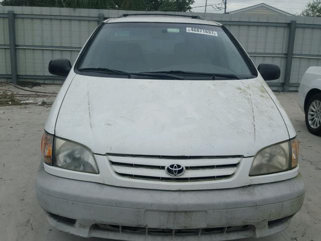 4T3ZF13C21U320547 - 2001 TOYOTA SIENNA LE WHITE photo 10