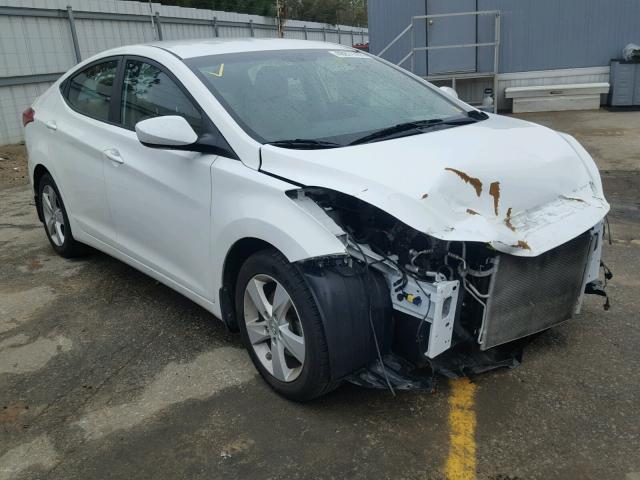 5NPDH4AE6DH334974 - 2013 HYUNDAI ELANTRA GL WHITE photo 1