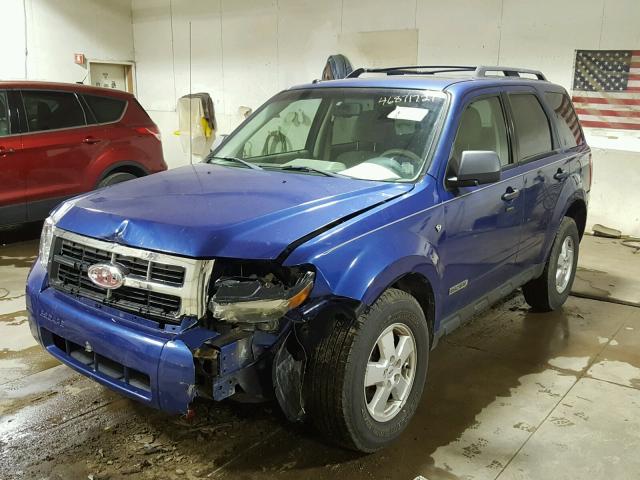 1FMCU03168KE79042 - 2008 FORD ESCAPE XLT BLUE photo 2