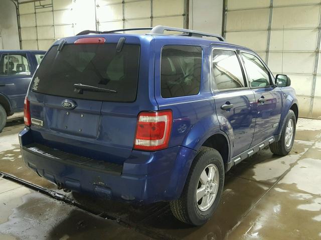 1FMCU03168KE79042 - 2008 FORD ESCAPE XLT BLUE photo 4