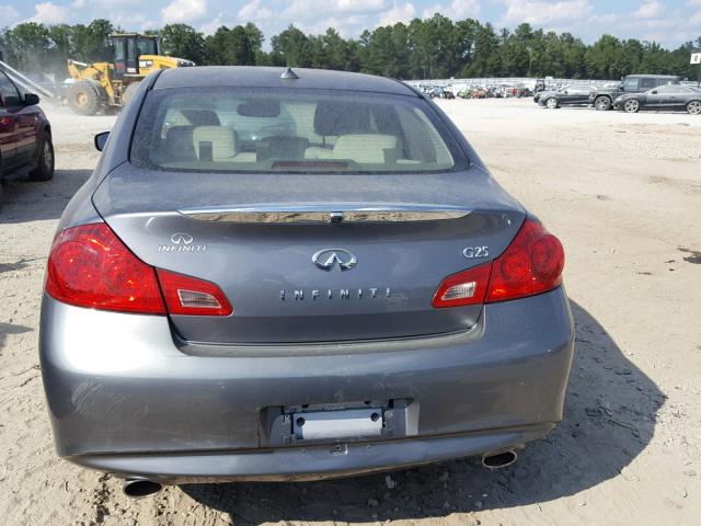 JN1DV6AP8BM601589 - 2011 INFINITI G25 BASE GRAY photo 9