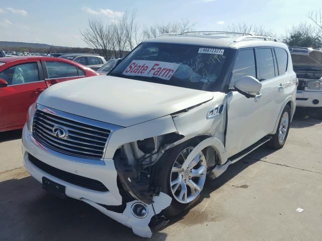 JN8AZ2NE2D9061172 - 2013 INFINITI QX56 WHITE photo 2