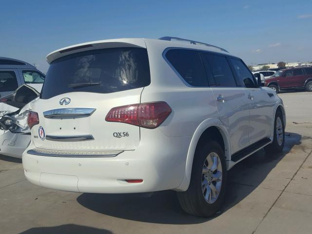 JN8AZ2NE2D9061172 - 2013 INFINITI QX56 WHITE photo 4