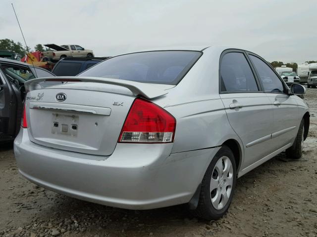 KNAFE121785516214 - 2008 KIA SPECTRA EX SILVER photo 4