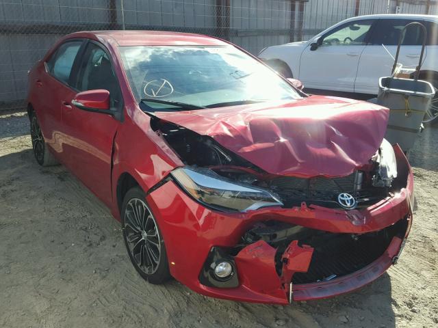 5YFBURHE6FP336350 - 2015 TOYOTA COROLLA L RED photo 1