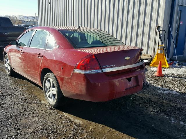 2G1WB58K789181910 - 2008 CHEVROLET IMPALA LS RED photo 3