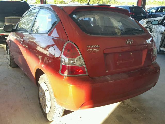 KMHCM3AC9AU157642 - 2010 HYUNDAI ACCENT BLU ORANGE photo 3