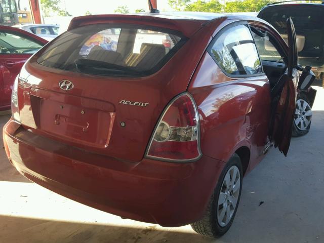 KMHCM3AC9AU157642 - 2010 HYUNDAI ACCENT BLU ORANGE photo 4