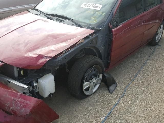 1G8AJ55F97Z174497 - 2007 SATURN ION LEVEL BURGUNDY photo 9