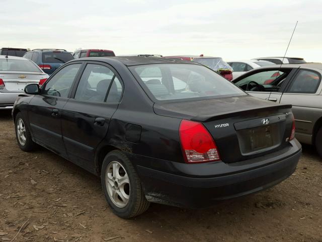 KMHDN46D14U751543 - 2004 HYUNDAI ELANTRA GL BLACK photo 3