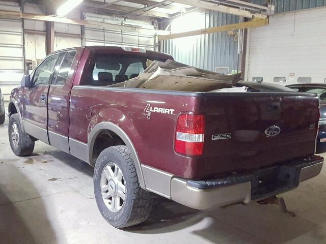 1FTPX14514NA21017 - 2004 FORD F150 MAROON photo 3