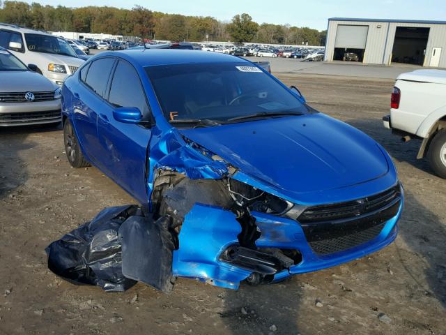 1C3CDFBBXFD375077 - 2015 DODGE DART SXT BLUE photo 1