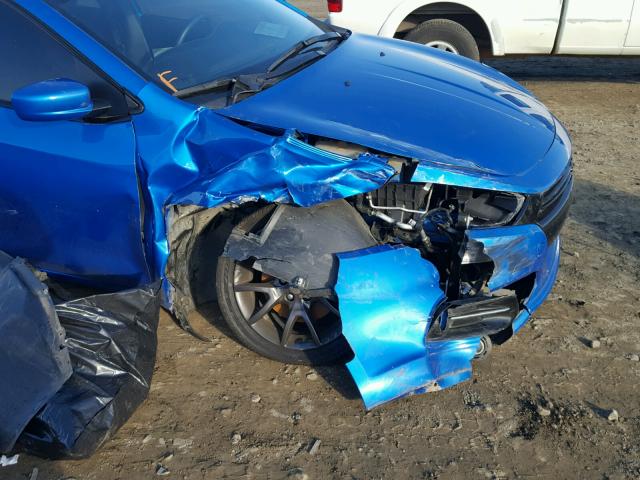 1C3CDFBBXFD375077 - 2015 DODGE DART SXT BLUE photo 9