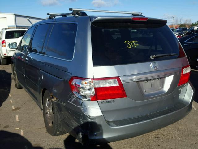 5FNRL384X5B063834 - 2005 HONDA ODYSSEY EX GRAY photo 3