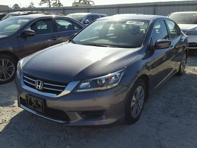 1HGCR2F36EA009689 - 2014 HONDA ACCORD LX GRAY photo 2