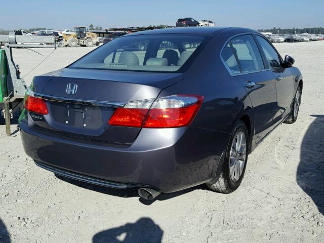1HGCR2F36EA009689 - 2014 HONDA ACCORD LX GRAY photo 4