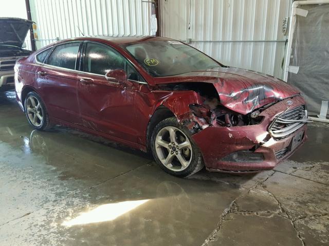 3FA6P0H71ER337040 - 2014 FORD FUSION SE MAROON photo 1