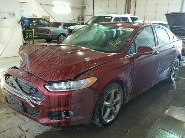 3FA6P0H71ER337040 - 2014 FORD FUSION SE MAROON photo 2