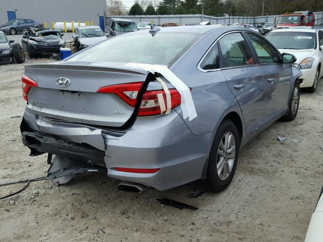 5NPE24AA6HH453620 - 2017 HYUNDAI SONATA ECO GRAY photo 4