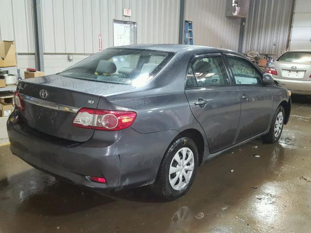 2T1BU4EE1BC679228 - 2011 TOYOTA COROLLA BA GRAY photo 4