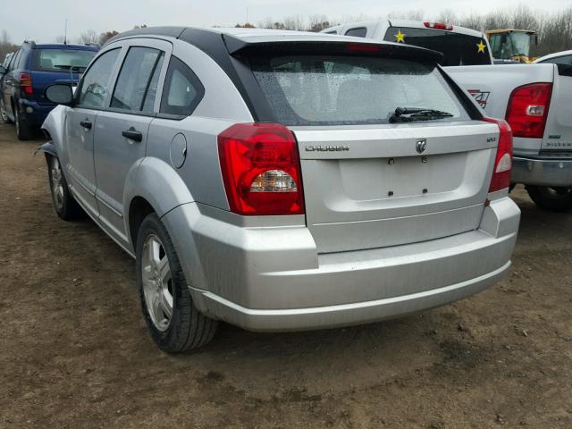 1B3HB48B67D560264 - 2007 DODGE CALIBER SX SILVER photo 3